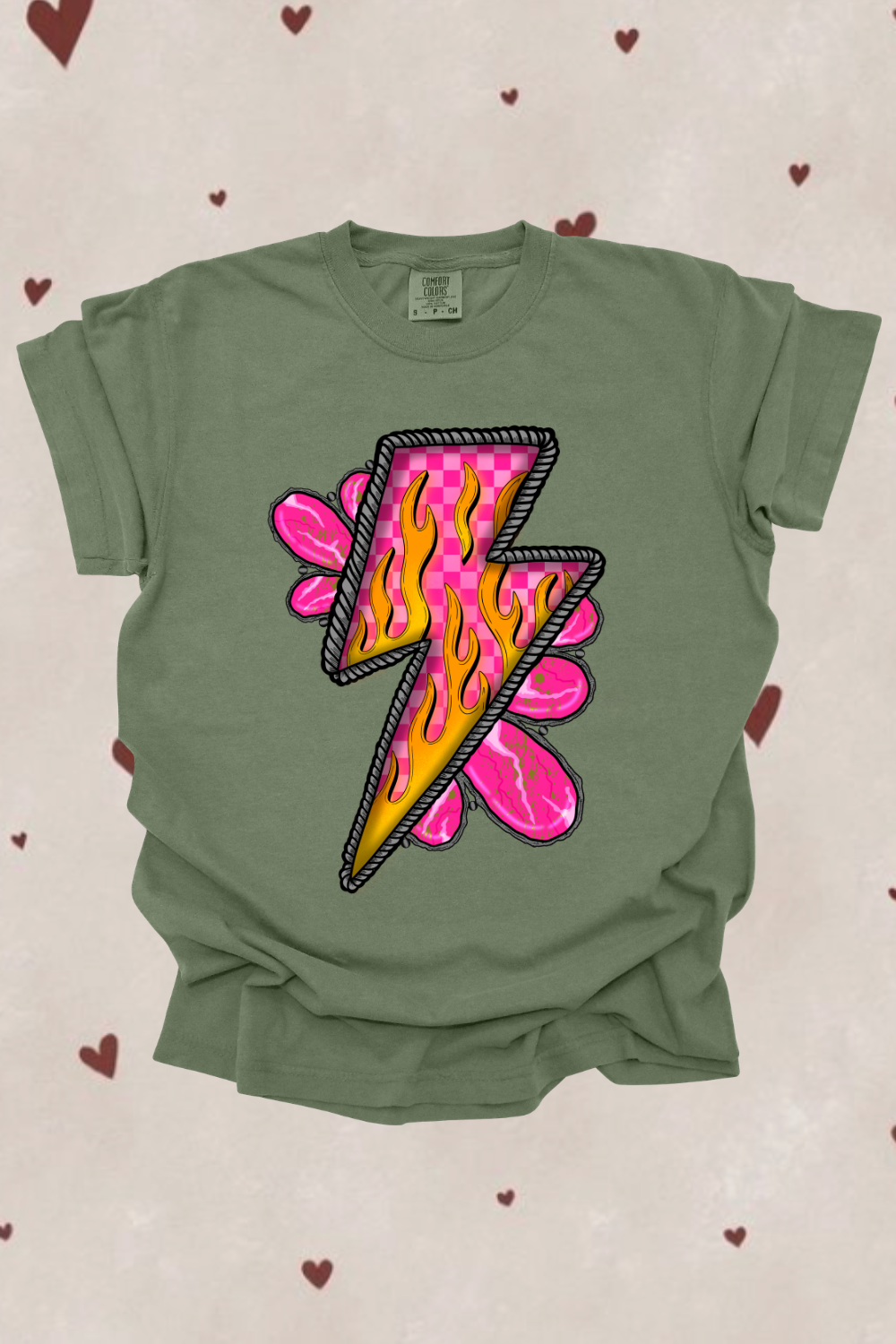Pink Lightning Graphic Tee