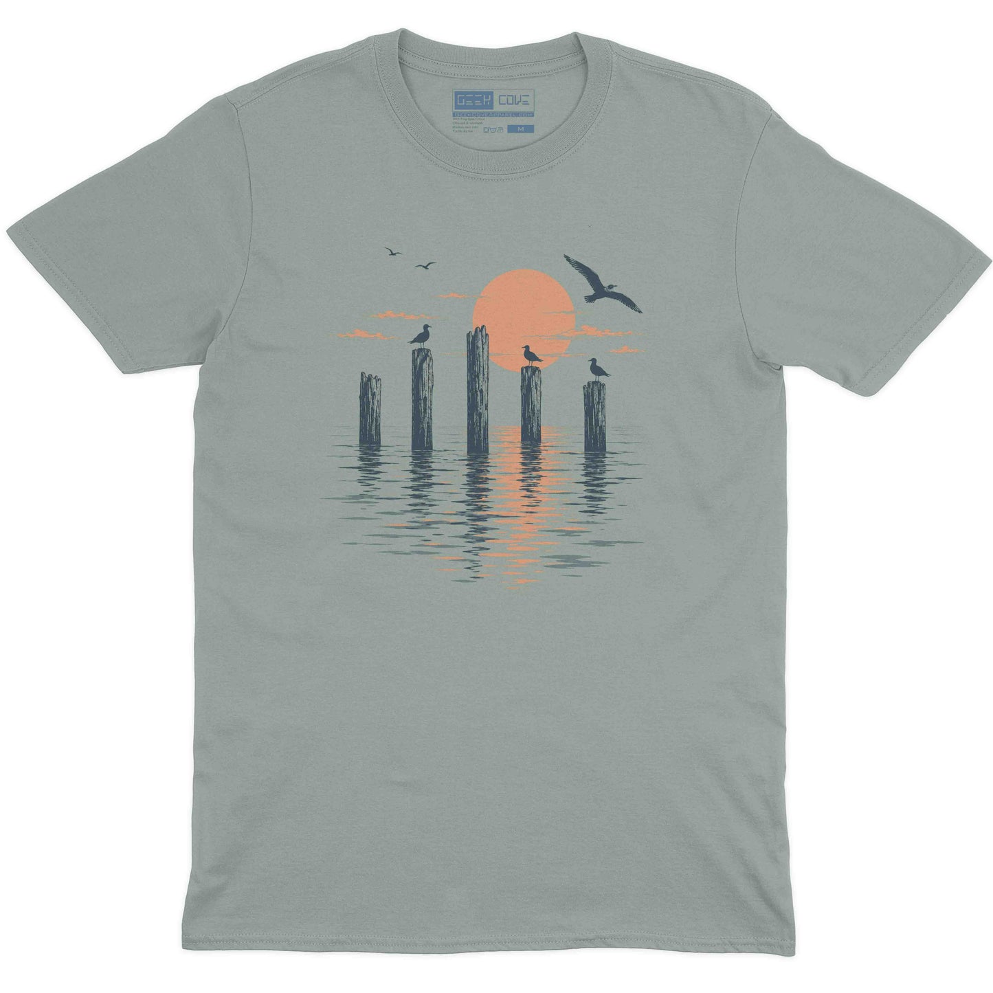 Serene Beach Pier Short Sleeve Tee