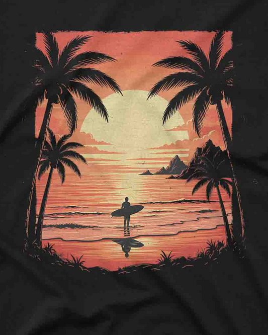 Retro Sunset Surf Tee