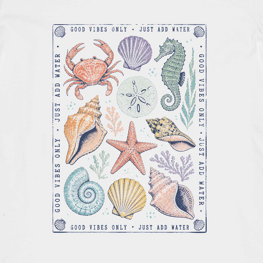 Coastal Shells Short Sleeve Vee