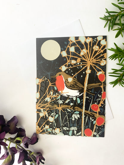 Winter's Tale Robin Lasercut Christmas Seasonal Card