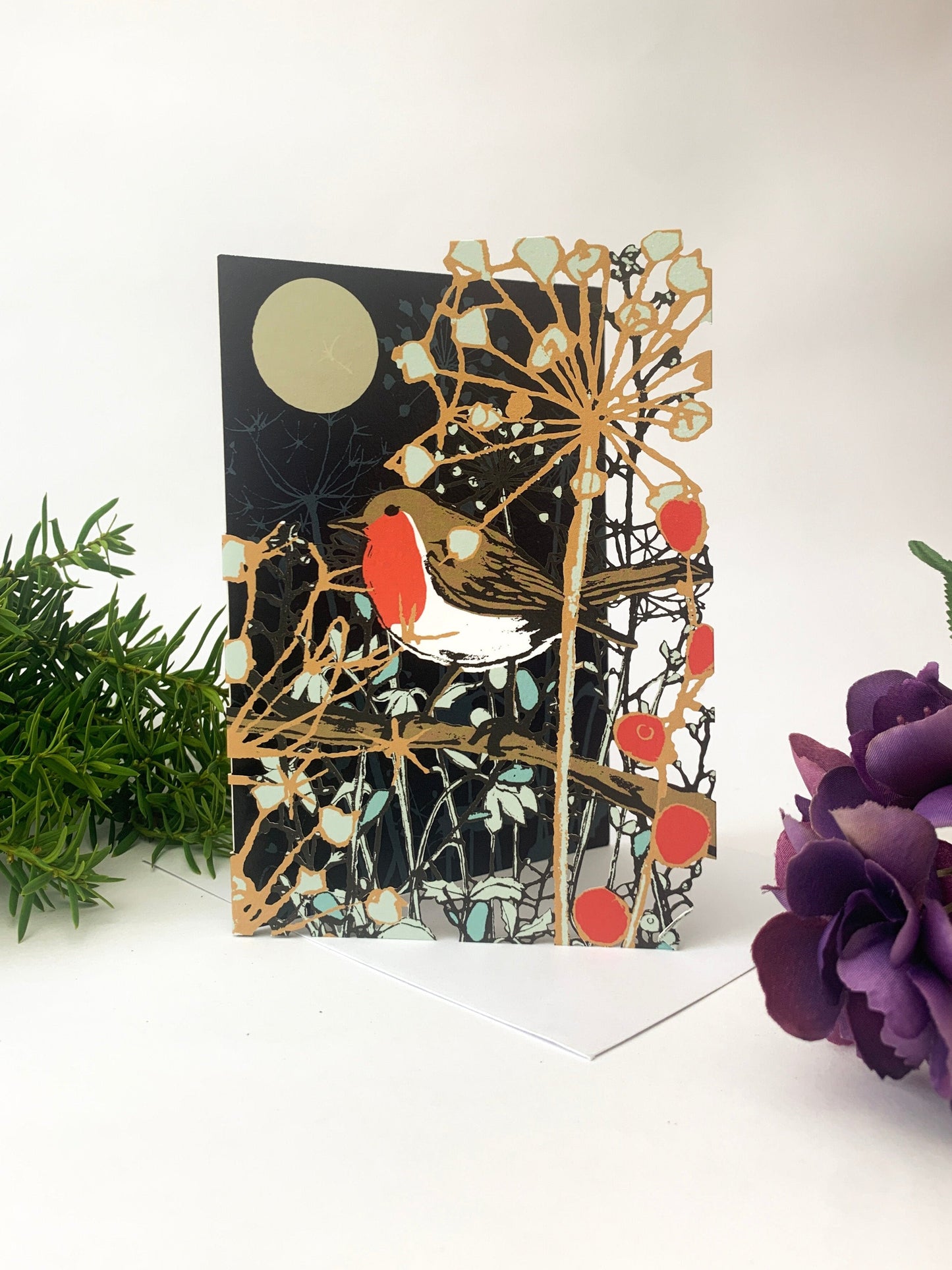 Winter's Tale Robin Lasercut Christmas Seasonal Card