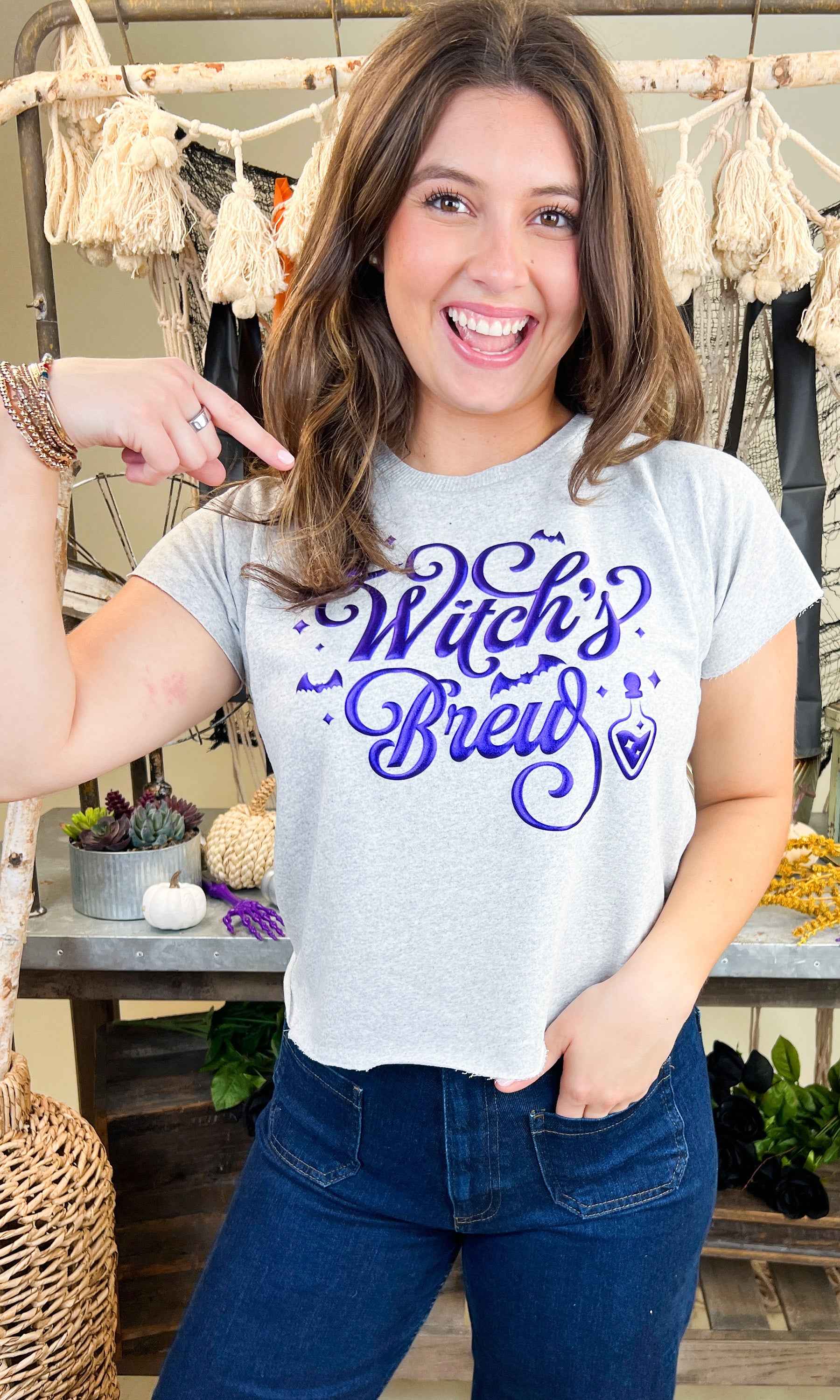 Witch's Brew Halloween Edgy Graphic Shirt