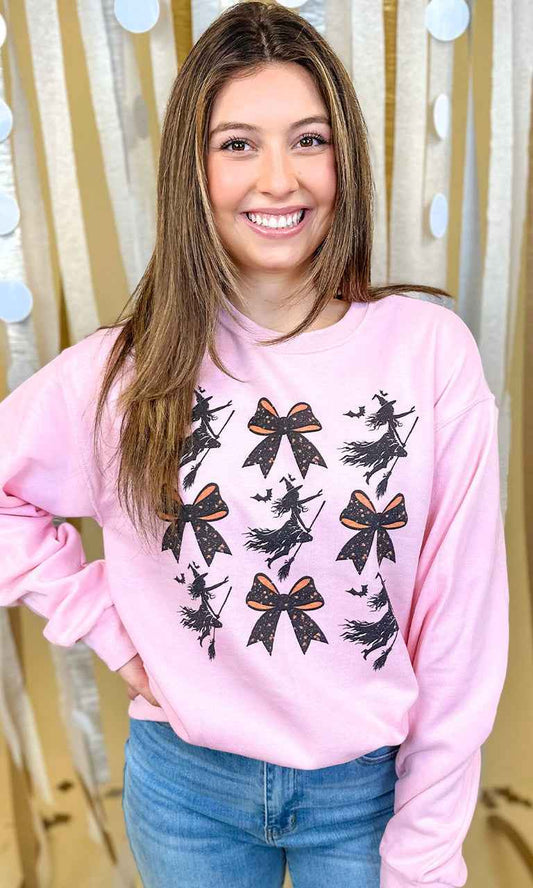 Witchy Bow Graphic Sweatshirt