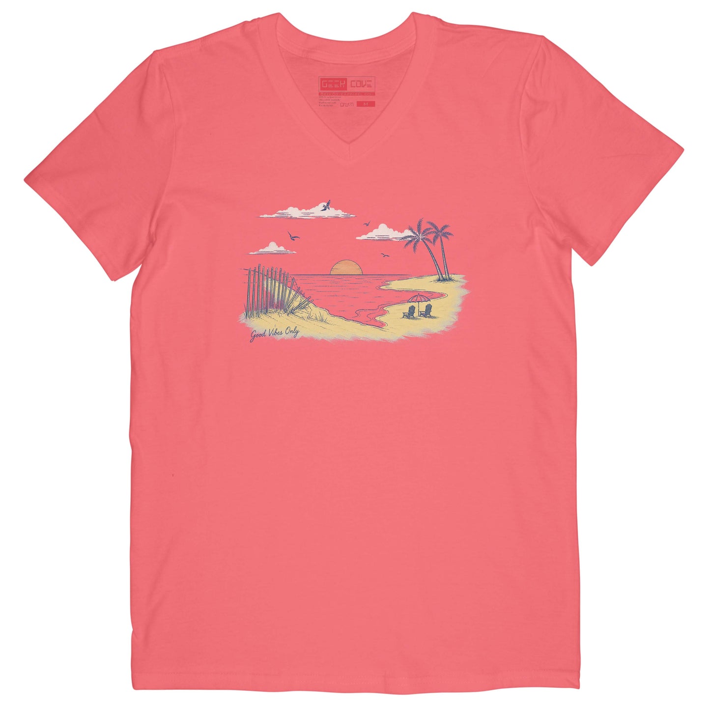 Ocean Sunset Short Sleeve Crusher Vee