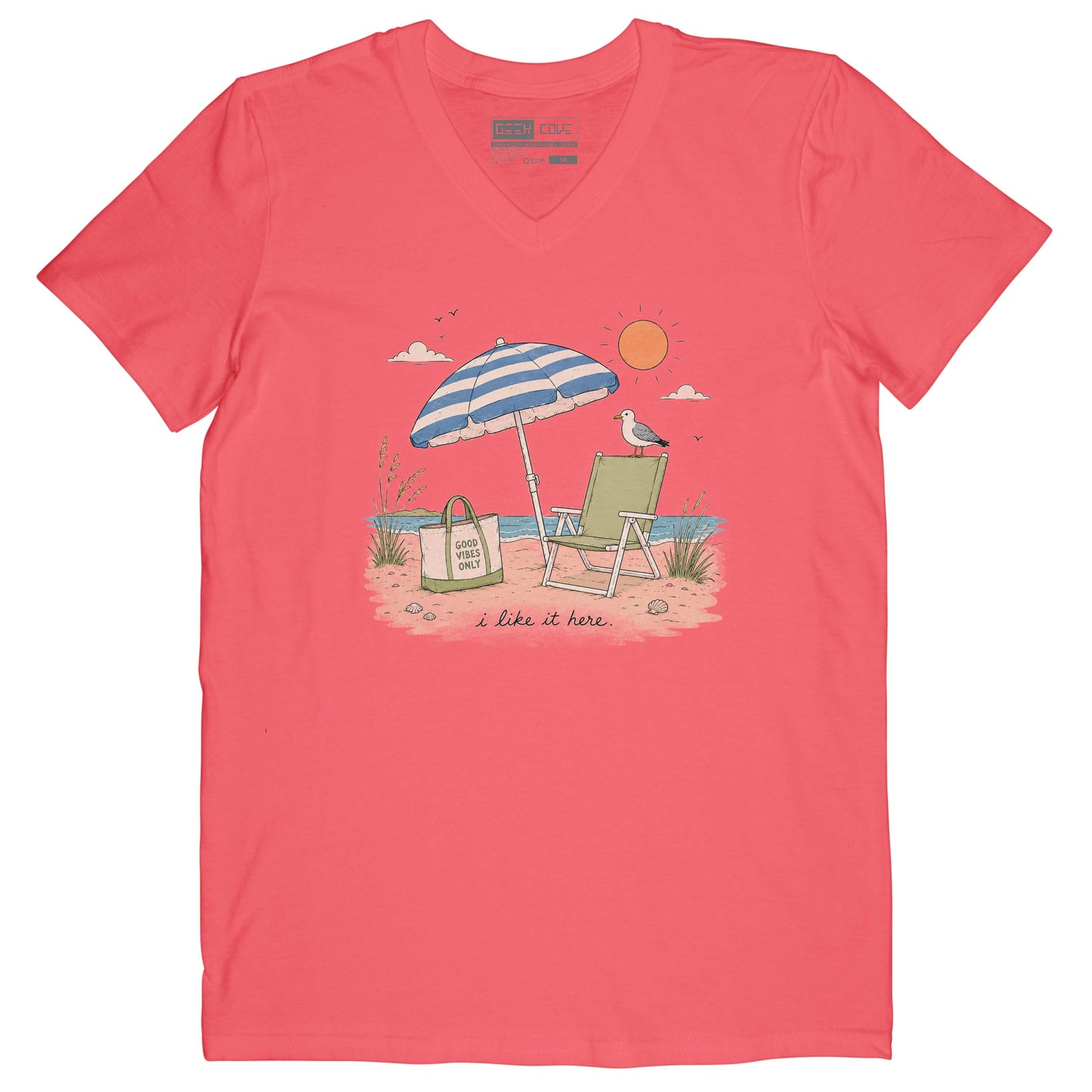 I Like it Here Short Sleeve Crusher Vee