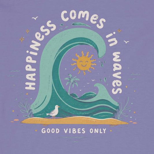 Happiness Short Sleeve Crusher Vee