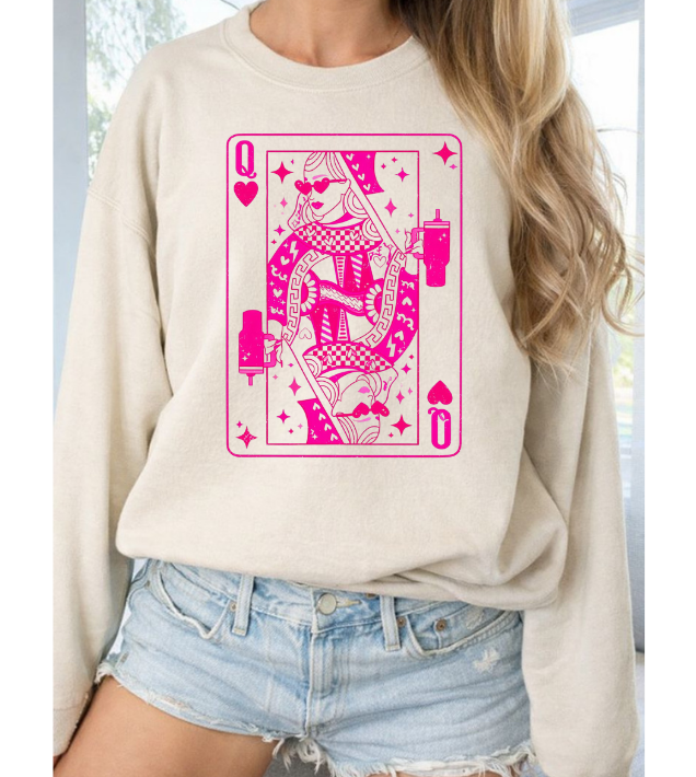 Hip Queen Of Hearts Sweatshirt 5418gsweat
