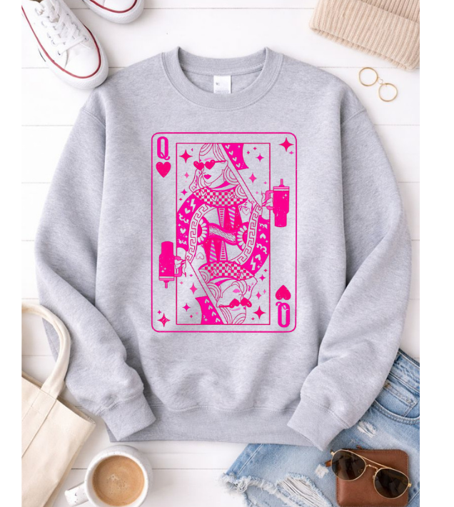 Hip Queen Of Hearts Sweatshirt 5418gsweat