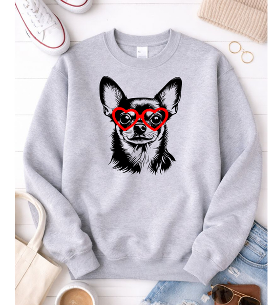Chihuahua Love Graphic Sweatshirt 5421gsweat