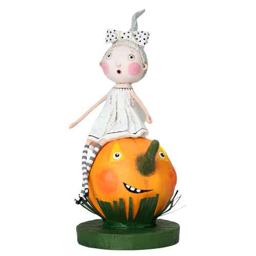 A Little Halloween Spirit Figurine by Lori Mitchell — 6.5-Inch Poly Resin Folk Art Collectible