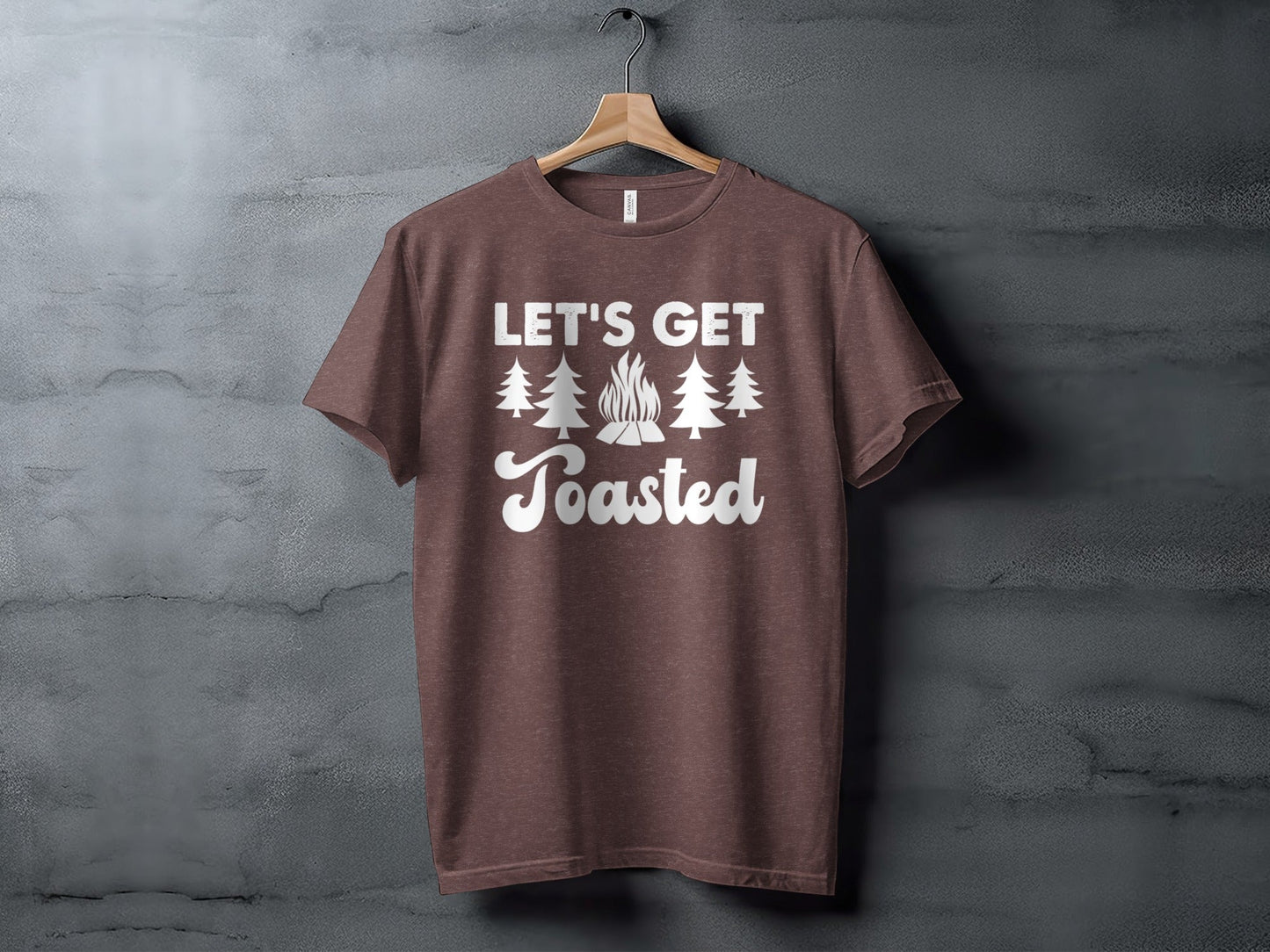 Lets Get Toasted Outdoors Bonfire Forest Fun T-Shirt