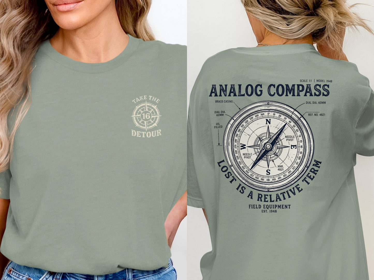 Analog Compass 'Lost Is A Relative Term' T-Shirt