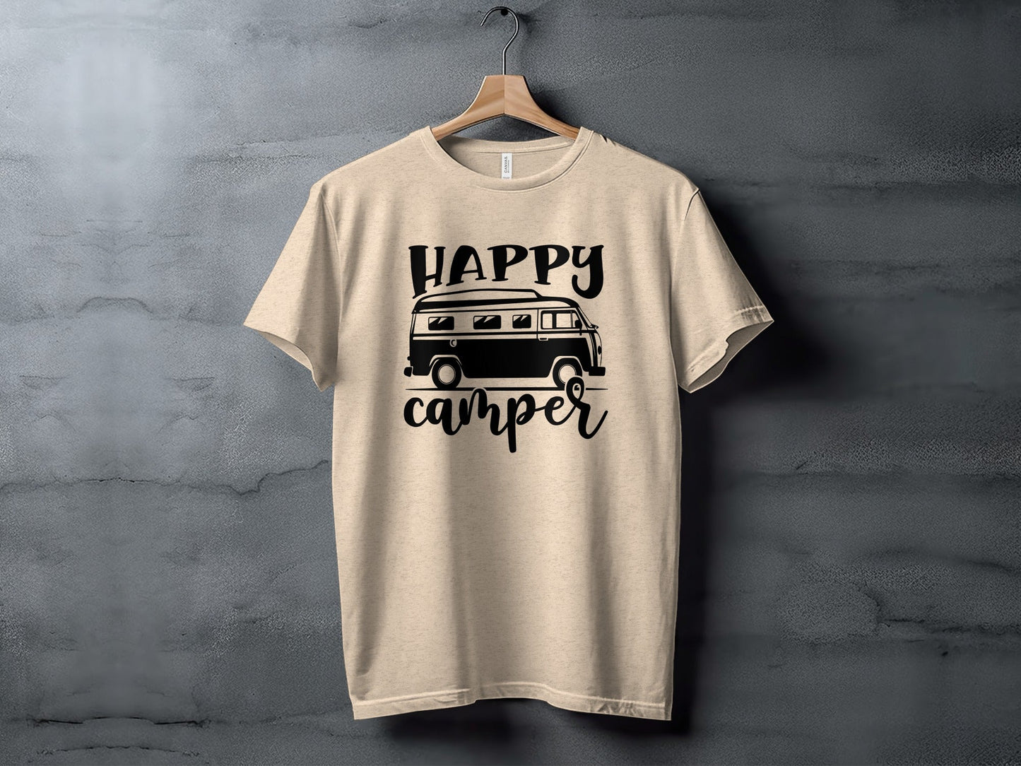 Happy Camper Volkswagen Van Road Trip Vacation T-Shirt