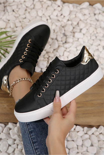 Harper Quilted Lace Up Sneakers