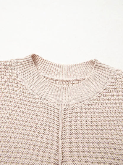 Delaney Texture Knitted Dropped Shoulder Sweater
