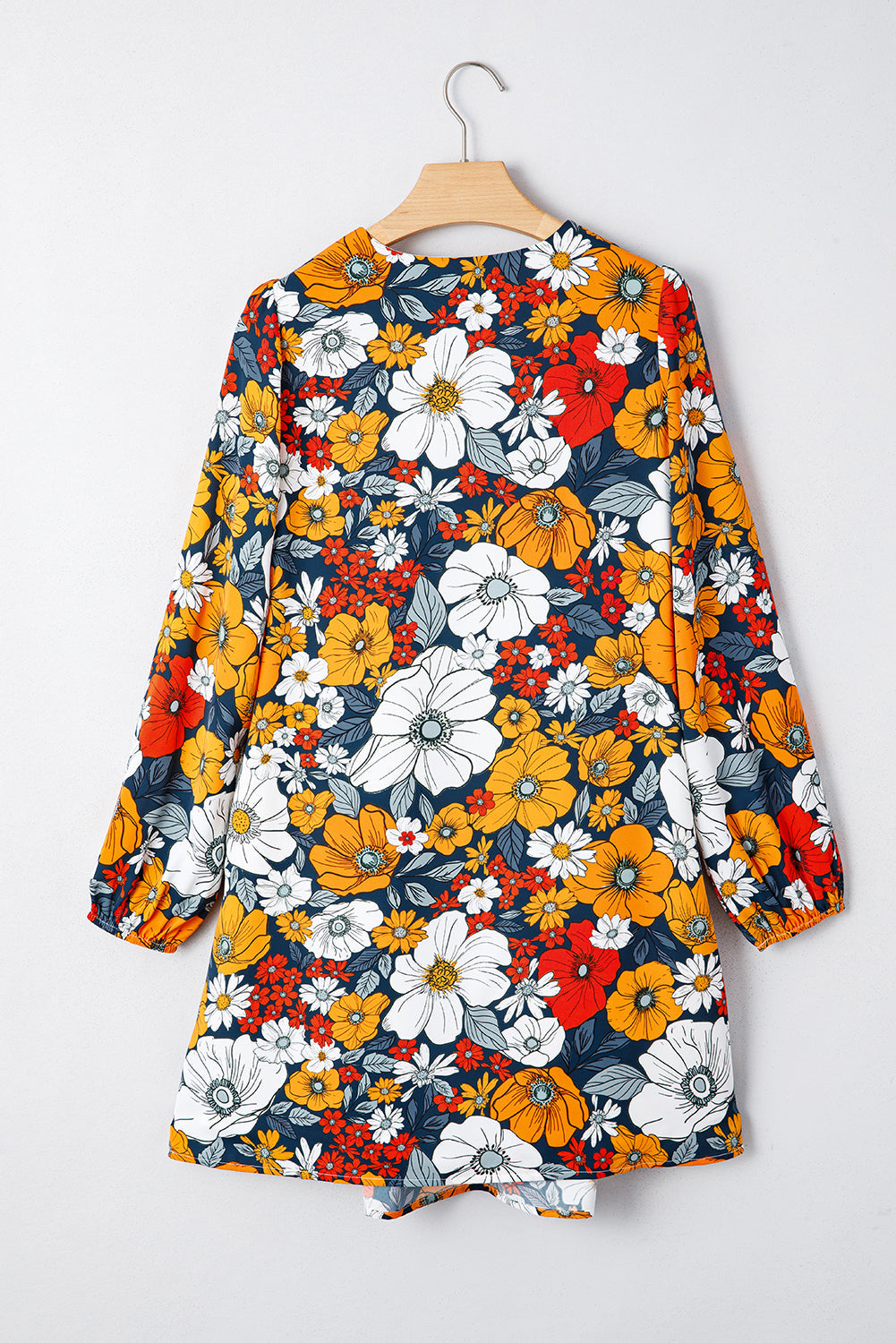 Floral Long Sleeve Mini Dress