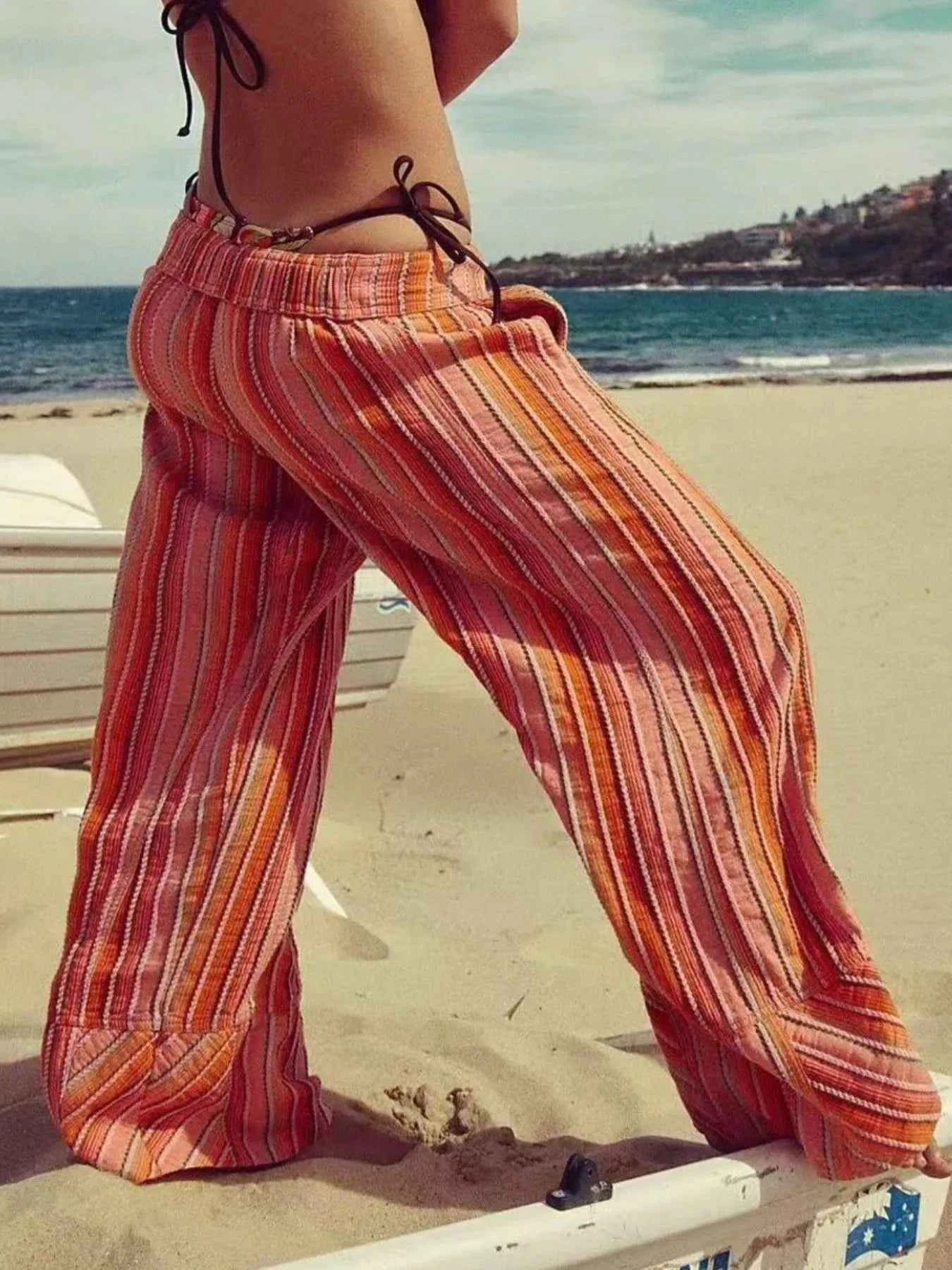 Striped Wide Leg Pants