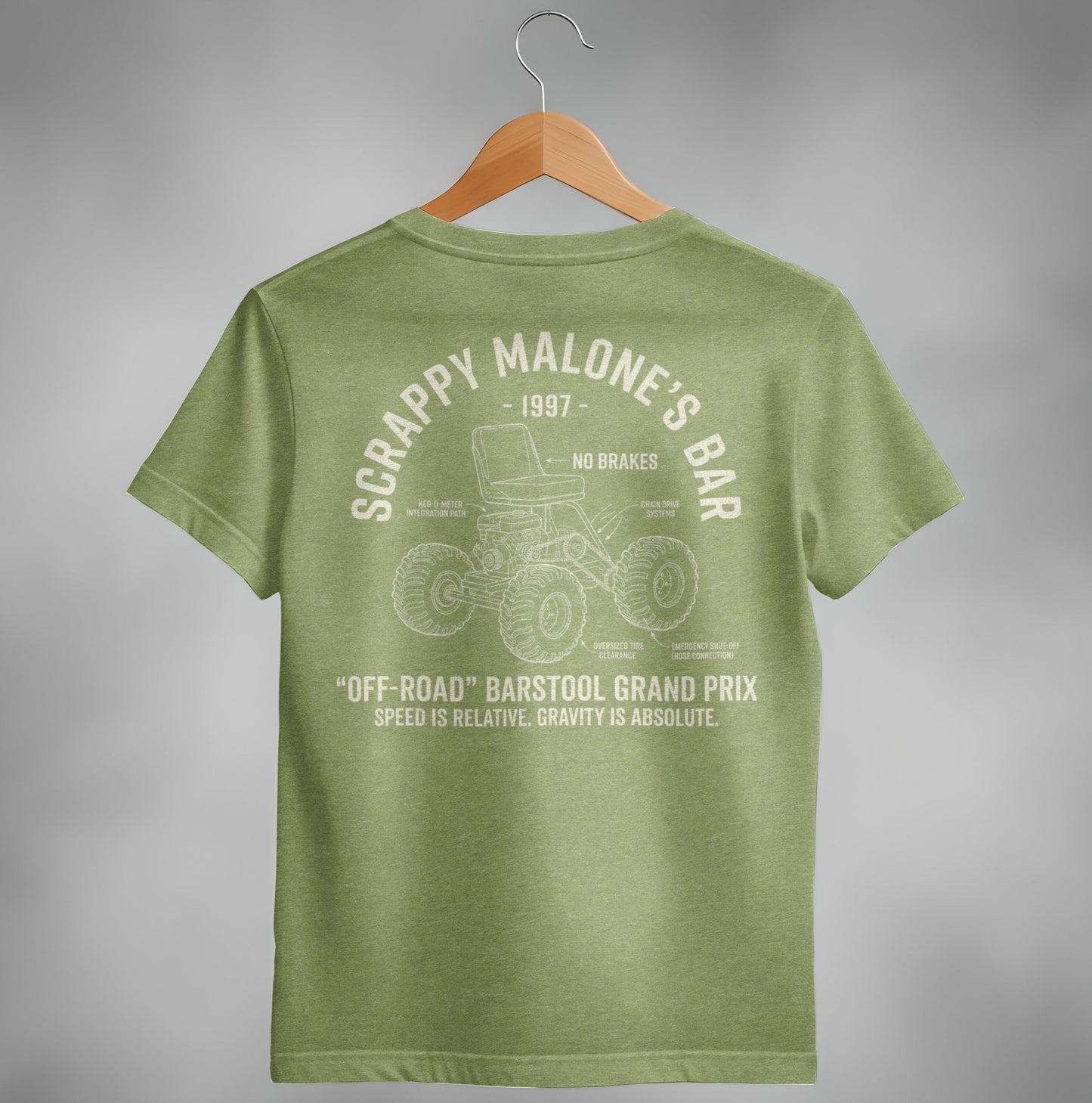 Scrappy Malone's Barstool Grand Prix Tee - Vintage Racing Humor