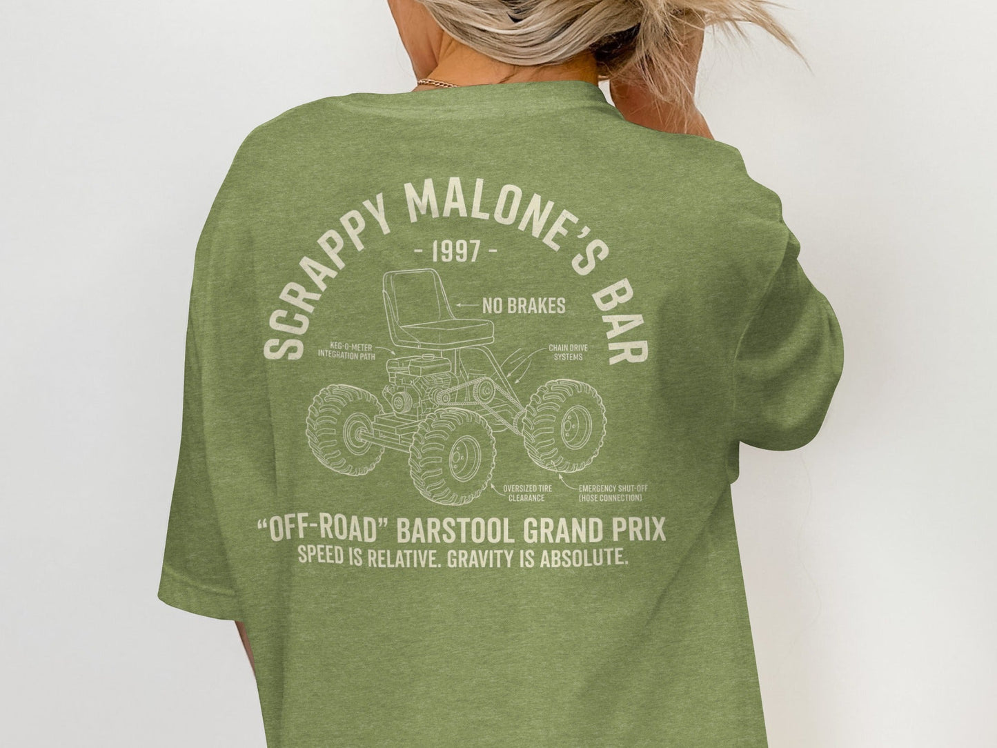 Scrappy Malone's Barstool Grand Prix Tee - Vintage Racing Humor