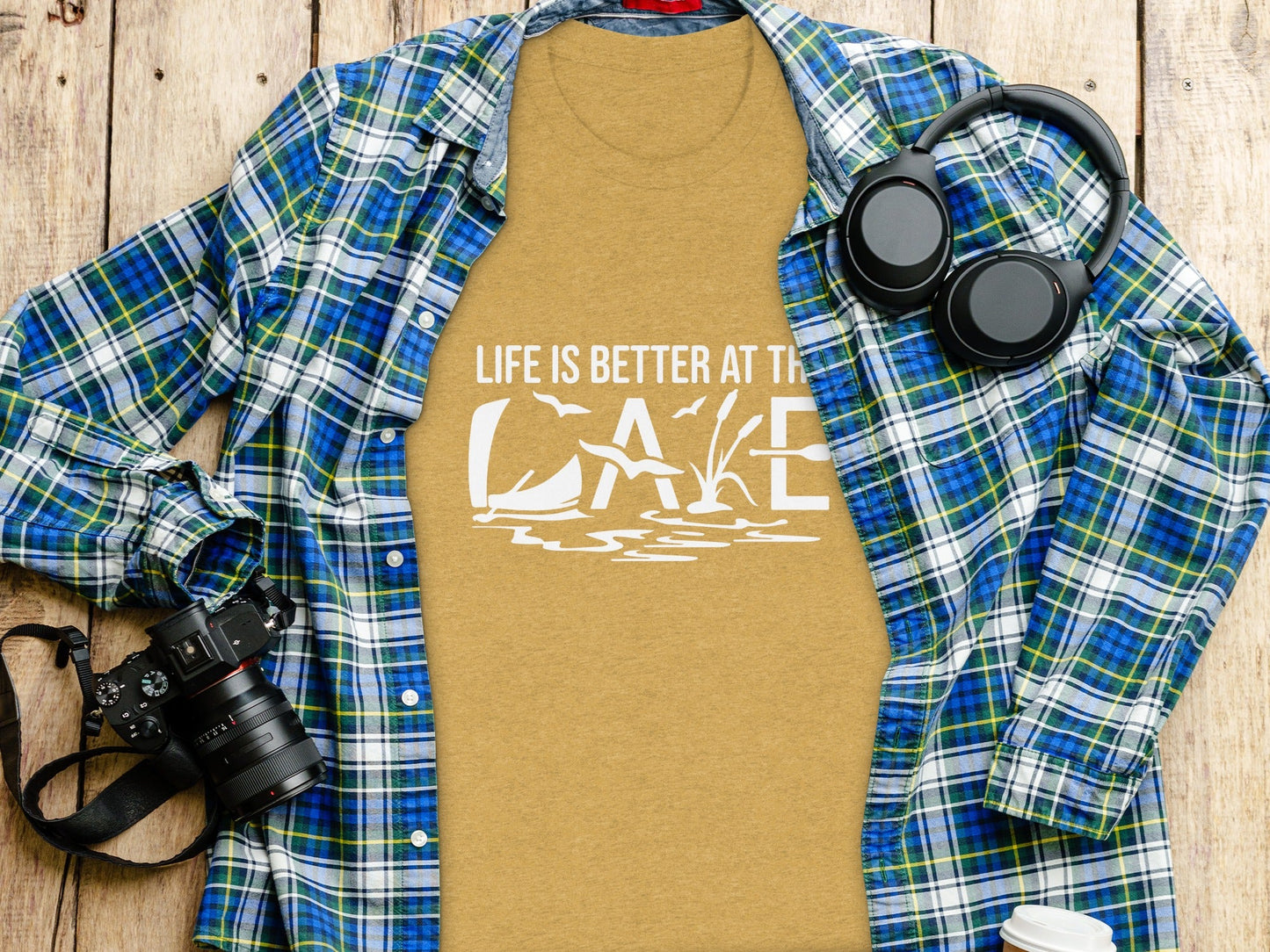 Life Is Better At The Lake Design Graphic Tee T-Shirt