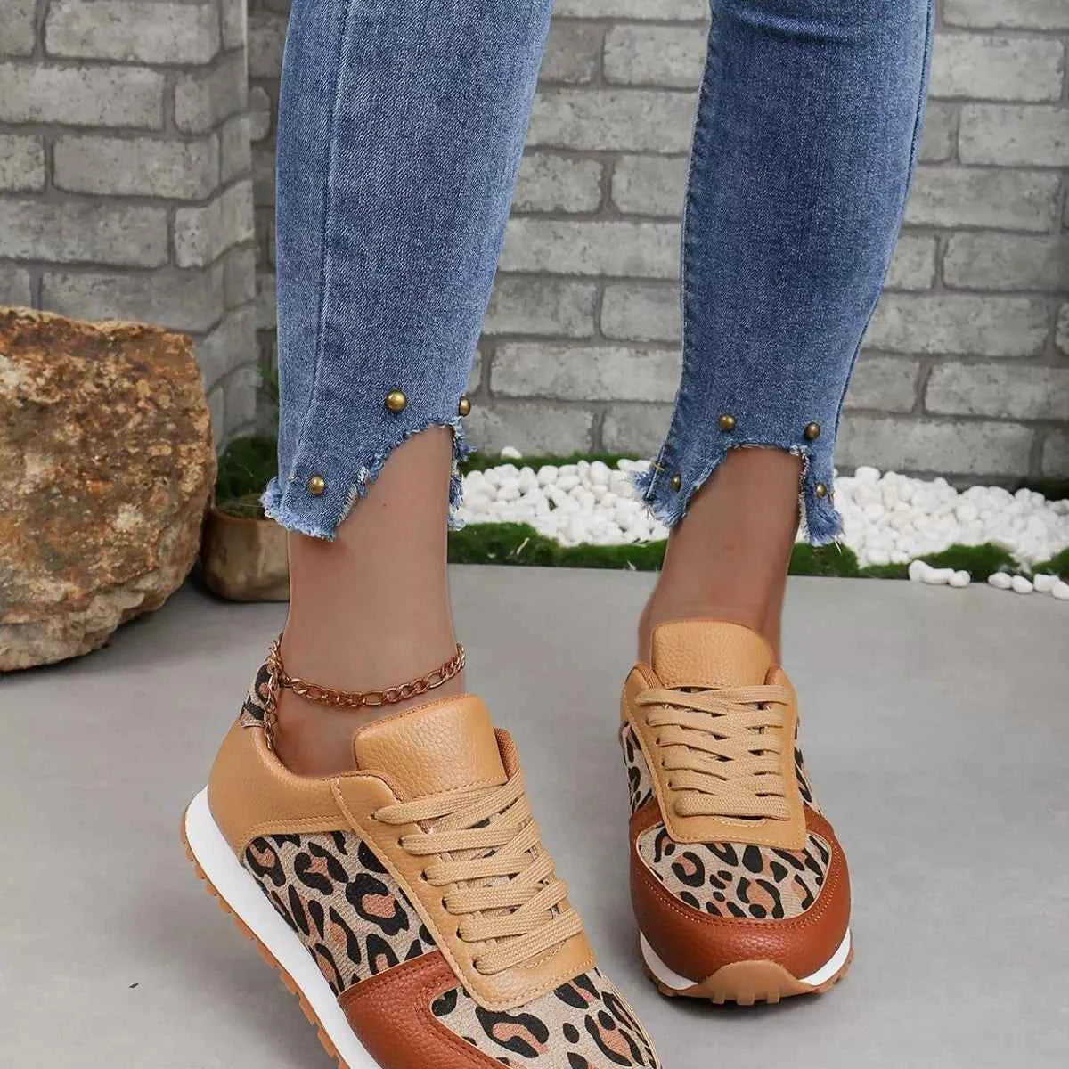 Leopard Print Casual Sneakers