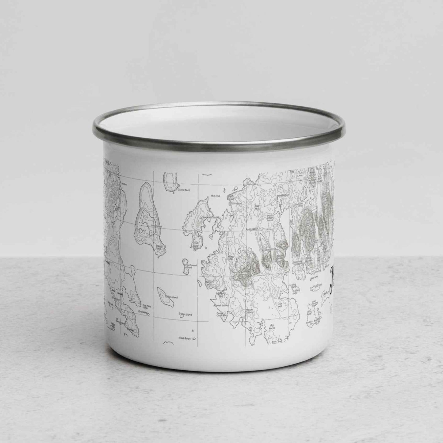 Acadia National Park Topographic Camp Mug