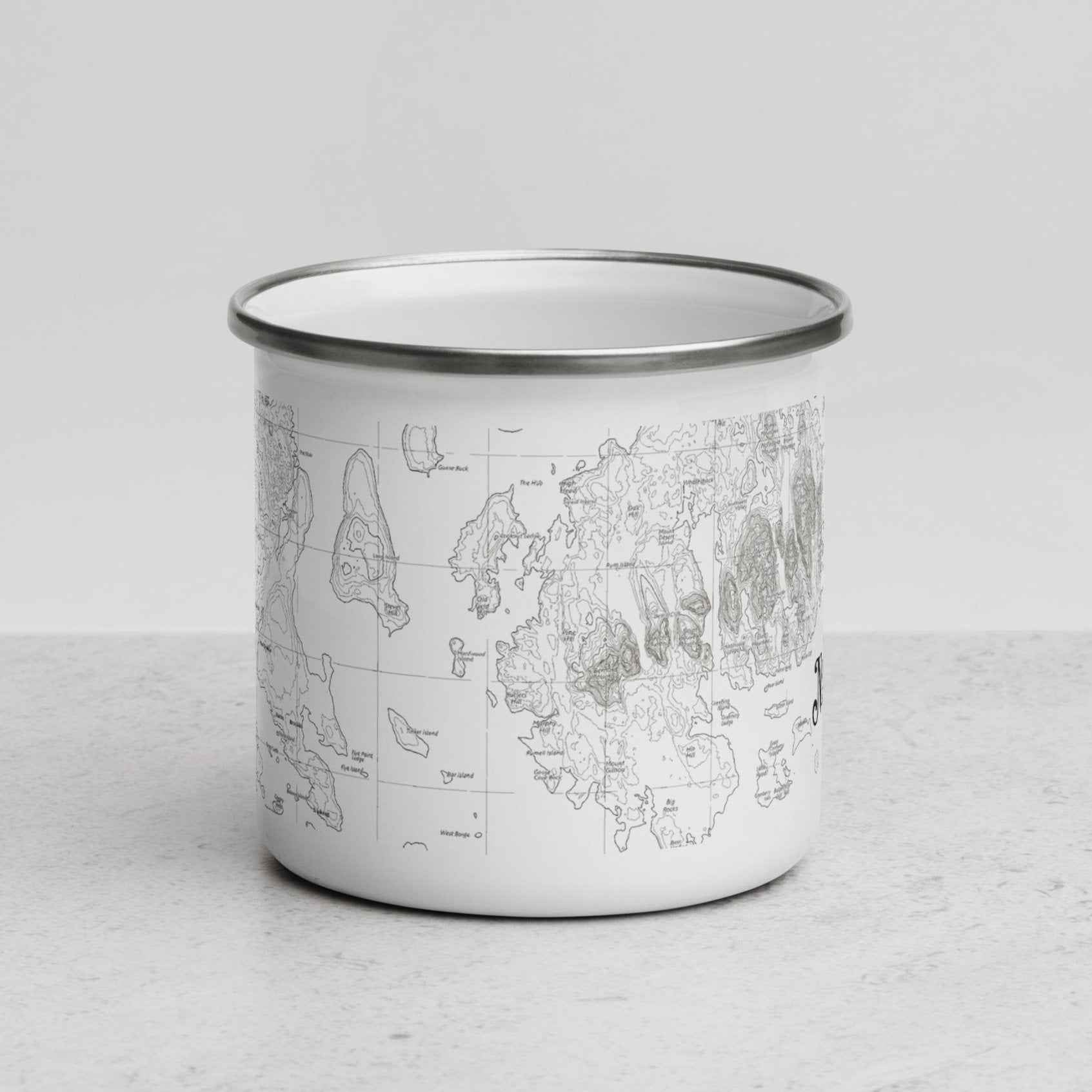 Acadia National Park Topographic Camp Mug
