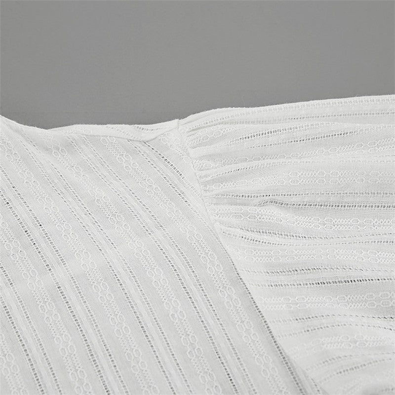 Breathable Cotton Long Sleeve Pajama Set with Shorts