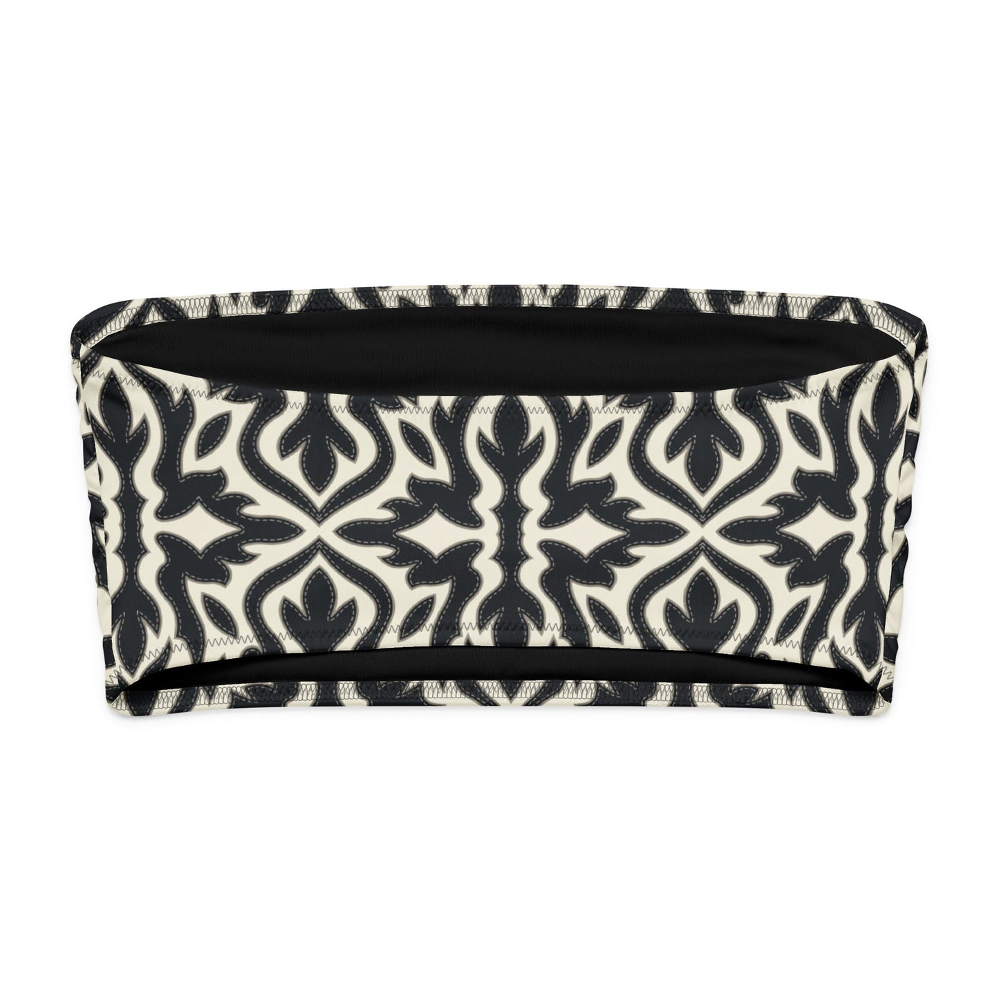 Maison Black bandeau bikini top