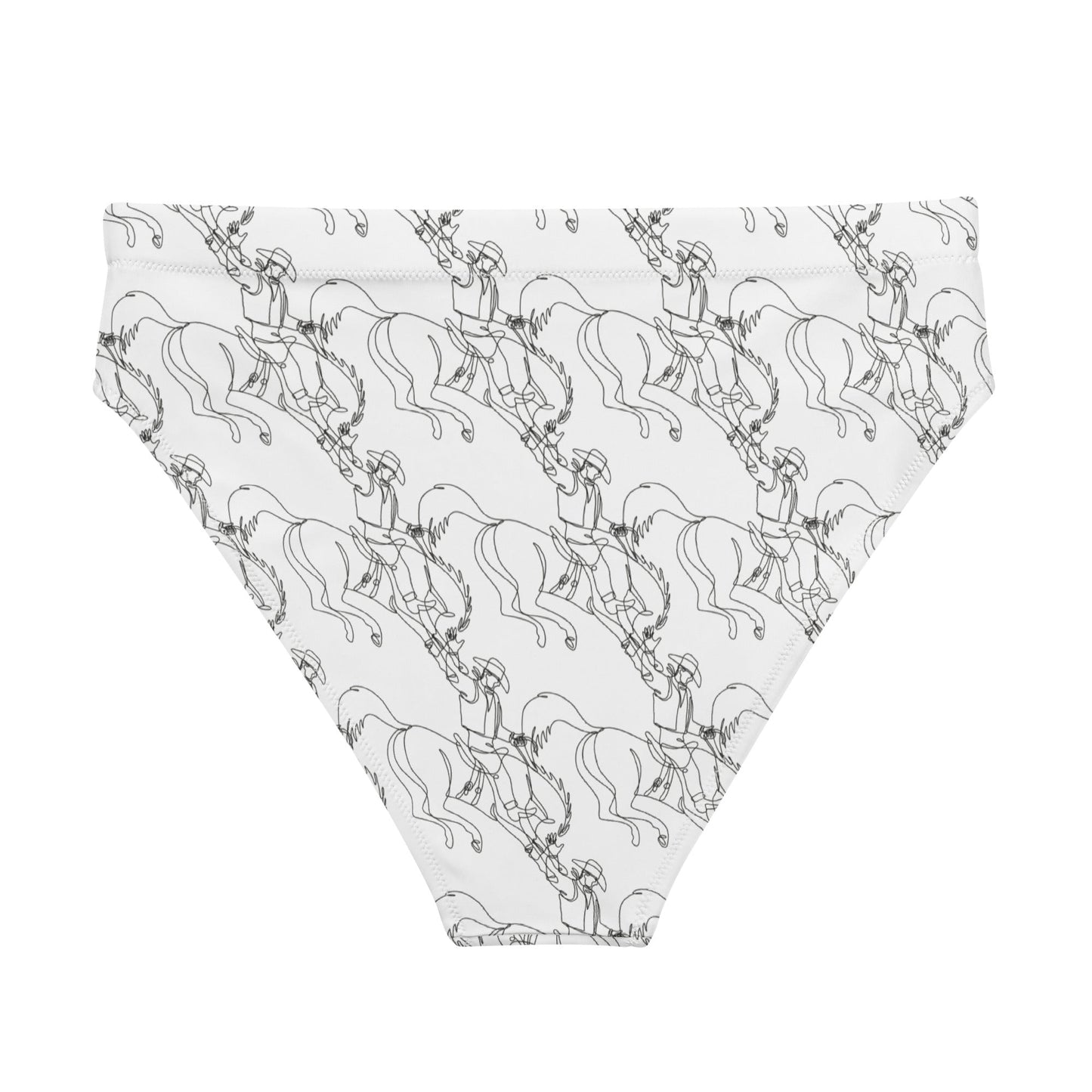 Western Ink high-waisted bikini bottom