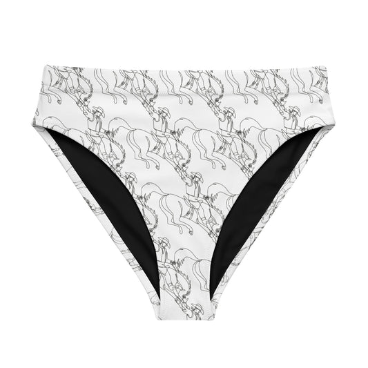 Western Ink high-waisted bikini bottom