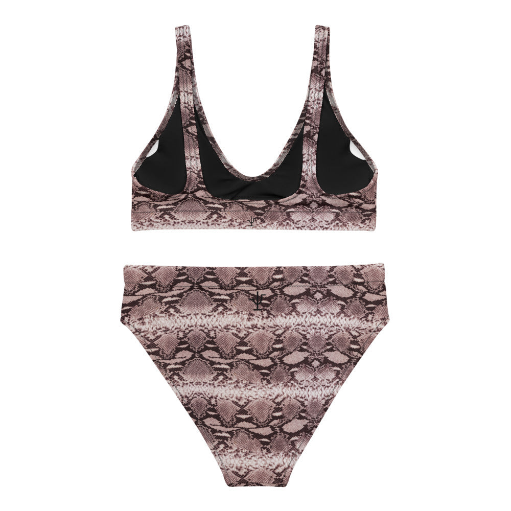 Snake Print high-waisted bikini
