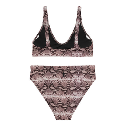 Snake Print high-waisted bikini