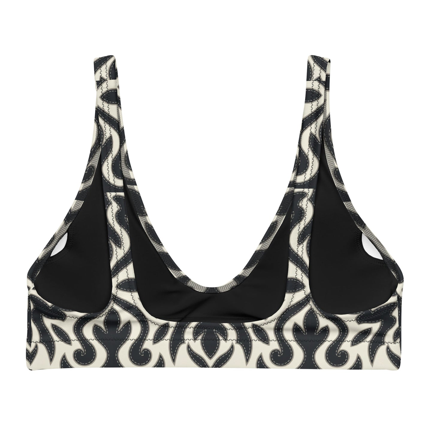 Maison Black padded bikini top