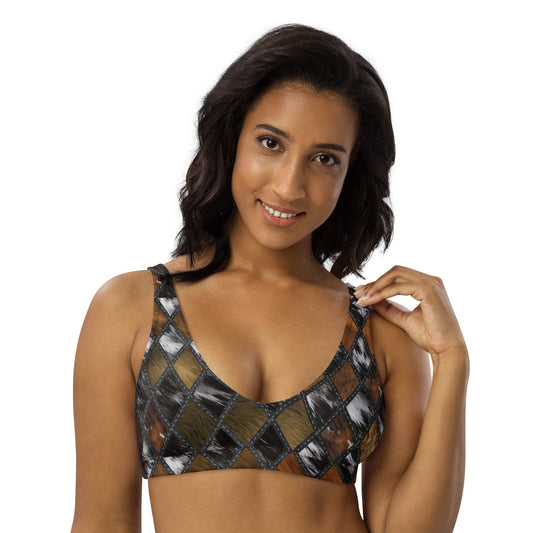 Stitched Hide padded bikini top