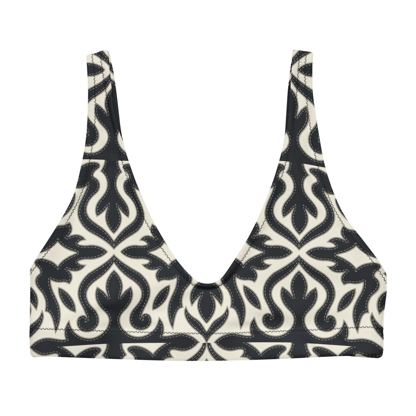 Maison Black padded bikini top
