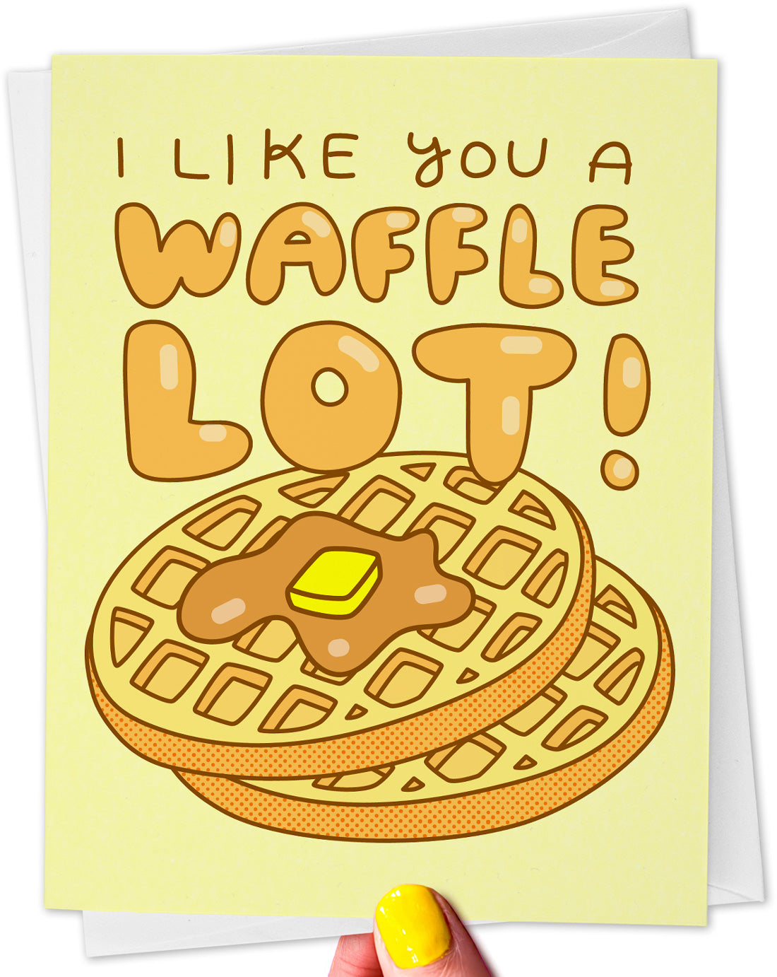 Waffles Love Card "I Like You a Waffle Lot"