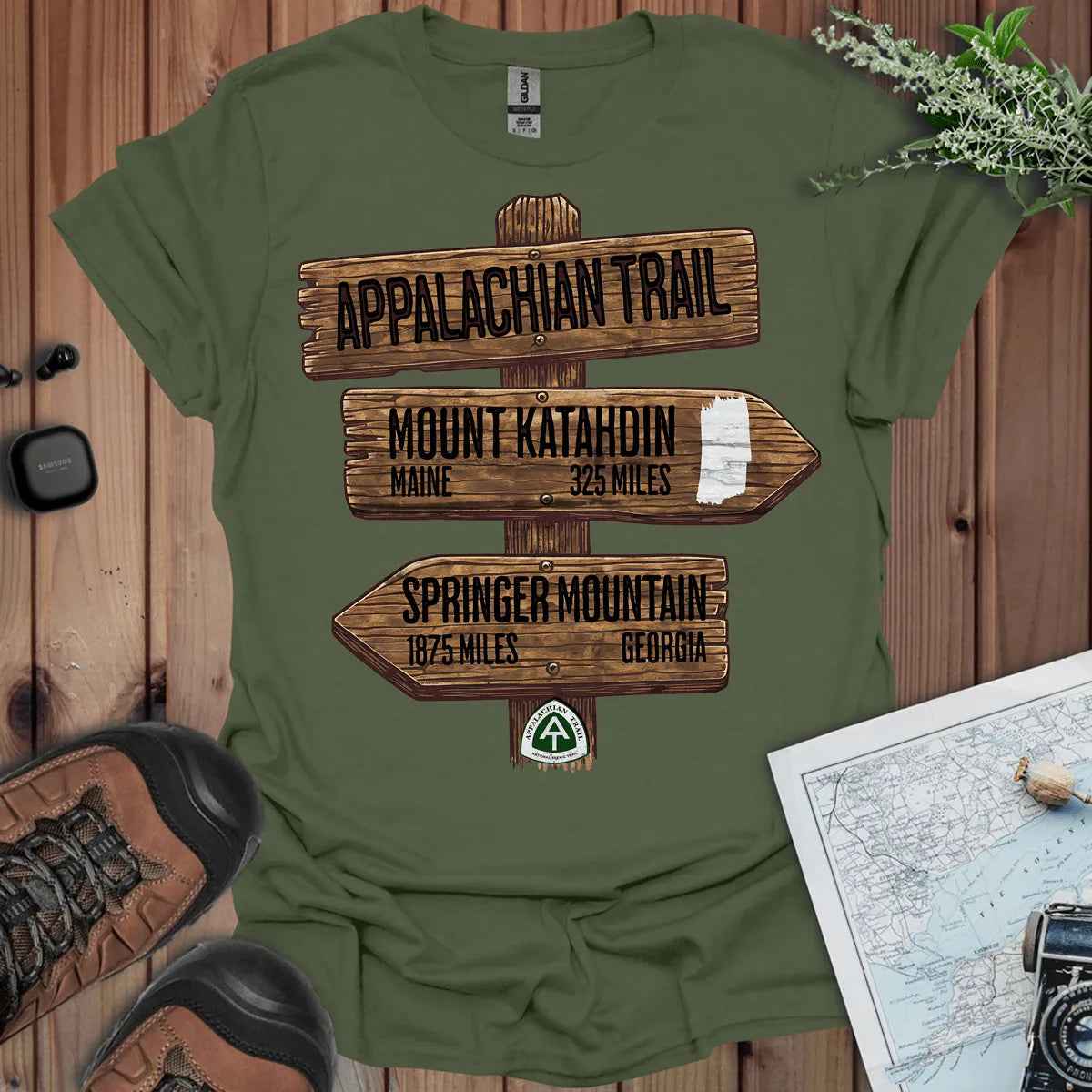 Appalachian Trail White Blaze Unisex T-Shirt Katahdin Springer 2200 Miles