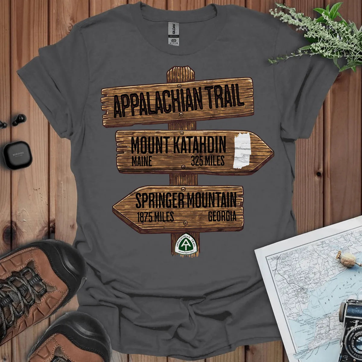 Appalachian Trail White Blaze Unisex T-Shirt Katahdin Springer 2200 Miles