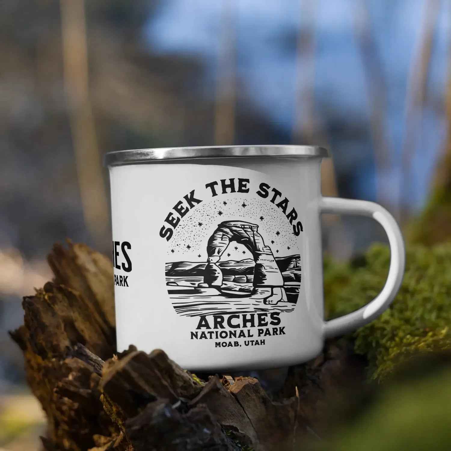 Arches National Park Seek The Stars Durable Enamel Camp Mug