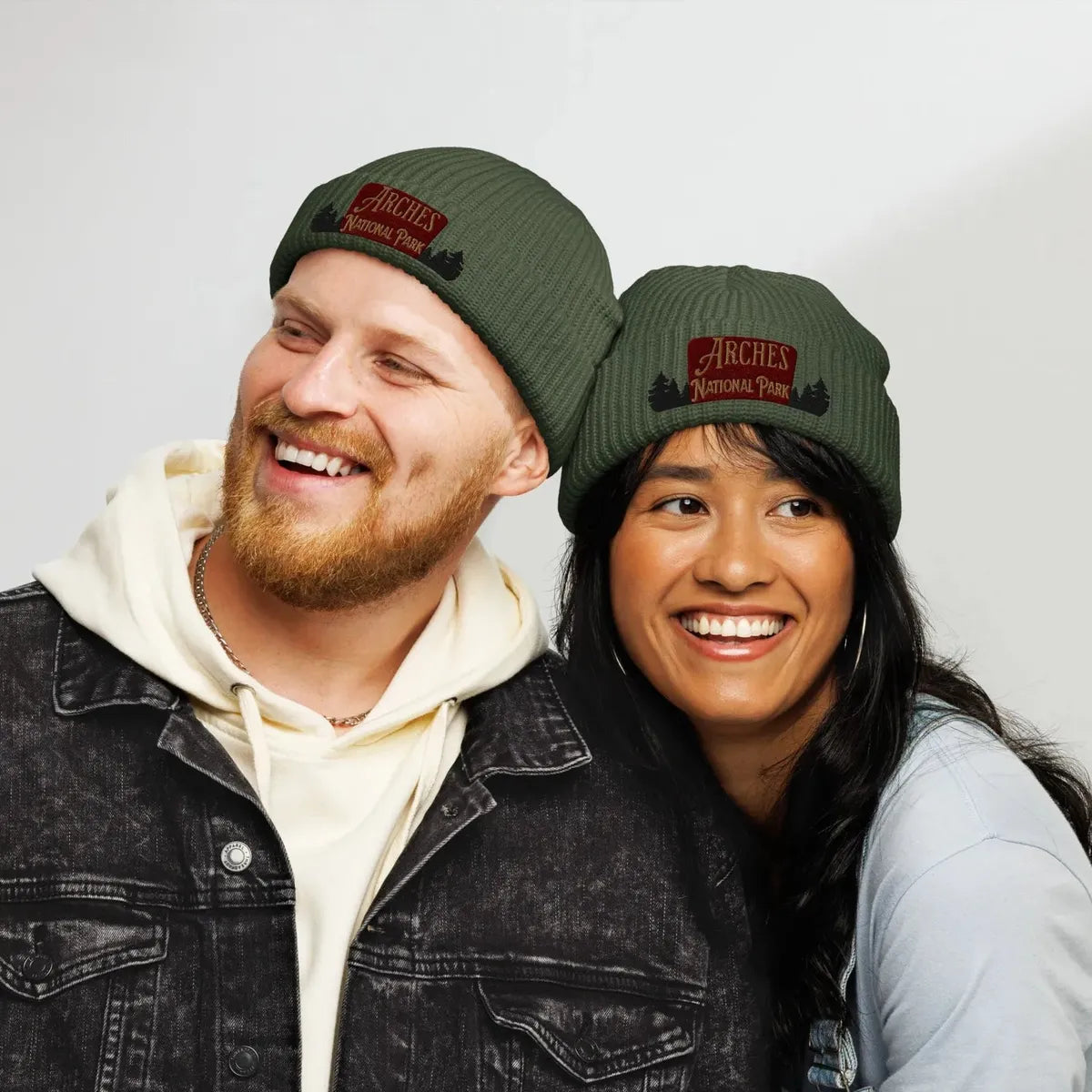 Arches National Park Sign Embroidered Beanie