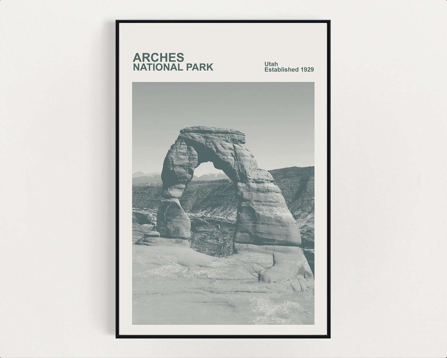 Arches National Park Print, Monochrome