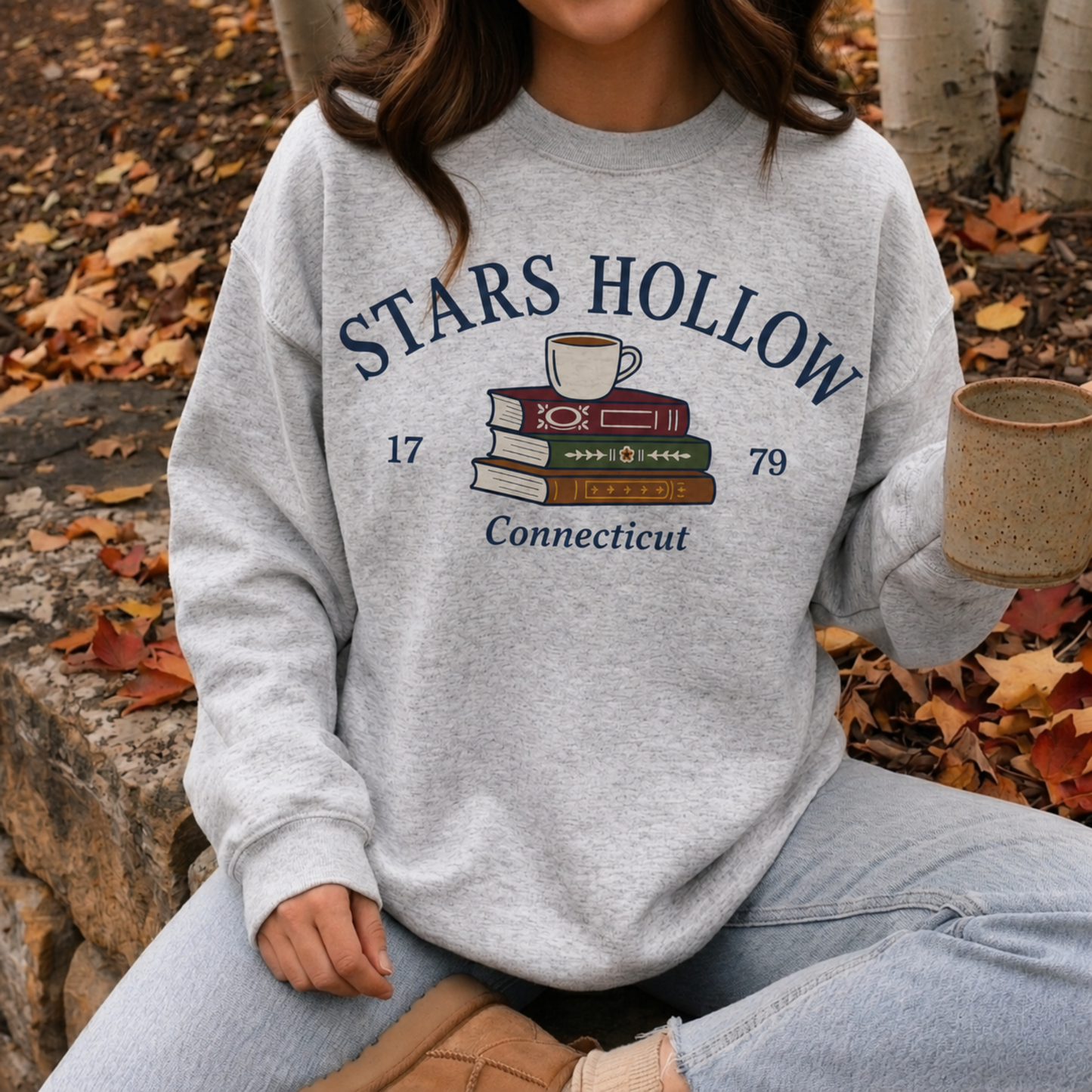 Stars Hollow Connecticut Book Lover Crewneck Sweatshirt