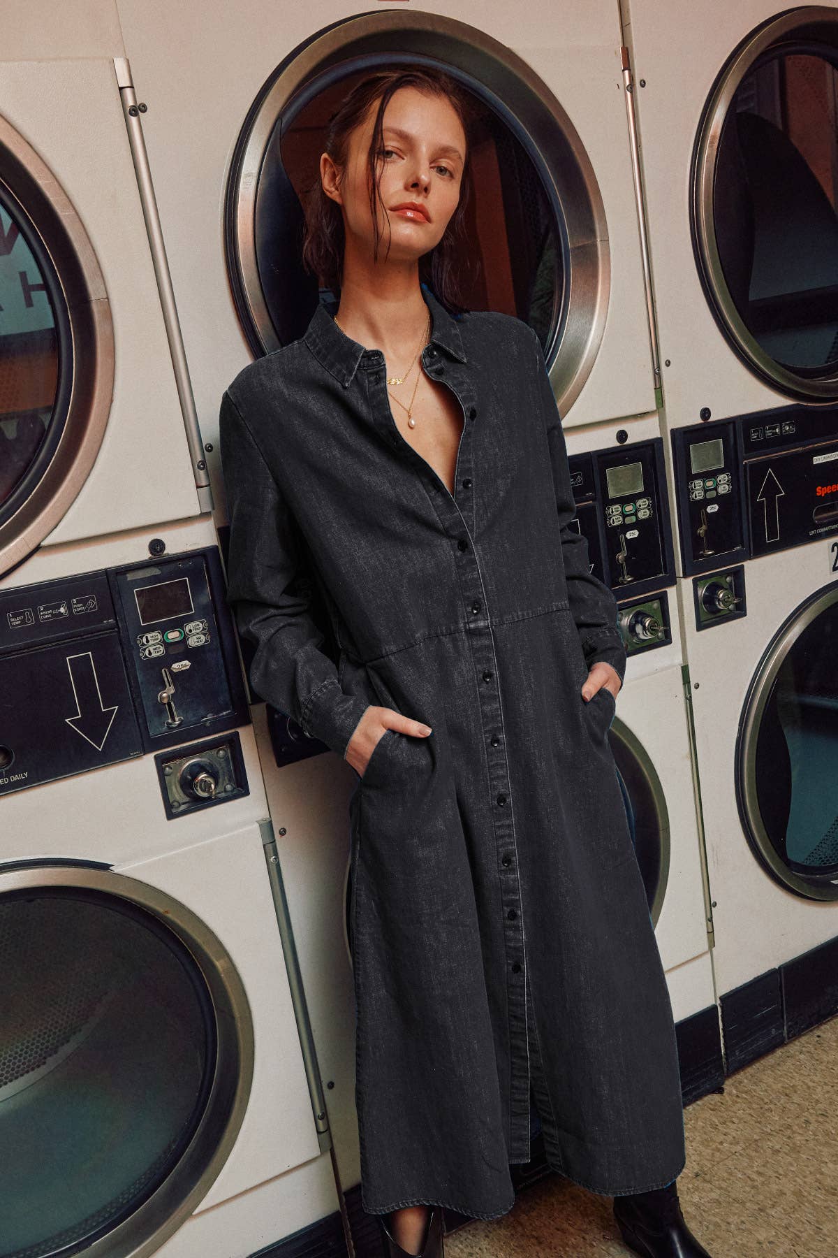 The Sunday Stroll Denim Shirt Dress