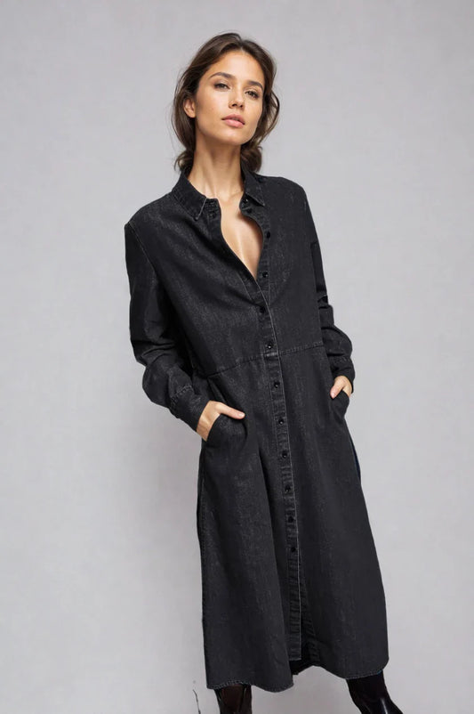 The Sunday Stroll Denim Shirt Dress