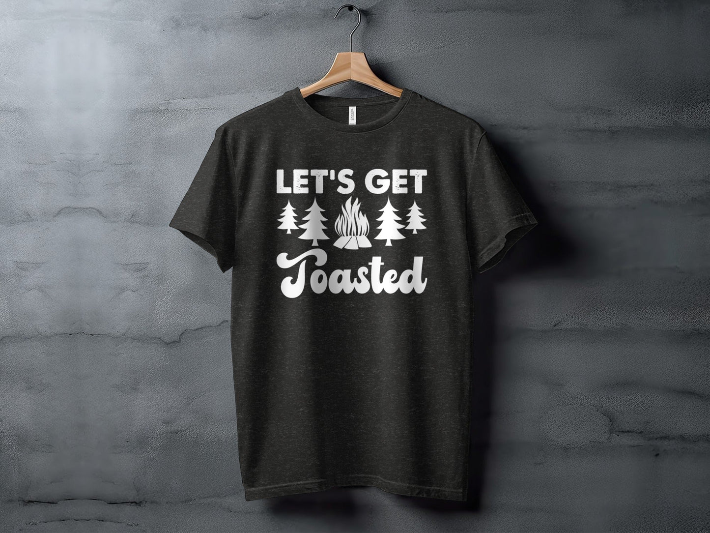 Lets Get Toasted Outdoors Bonfire Forest Fun T-Shirt