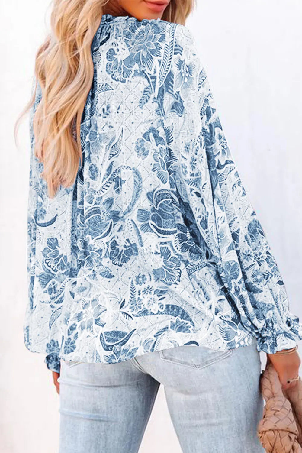 Bethany Floral Flounce Sleeve Blouse