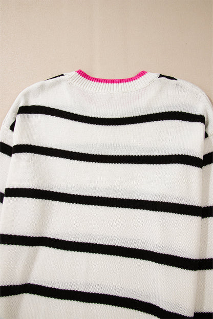 Avery Contrast Drop Shoulder Sweater