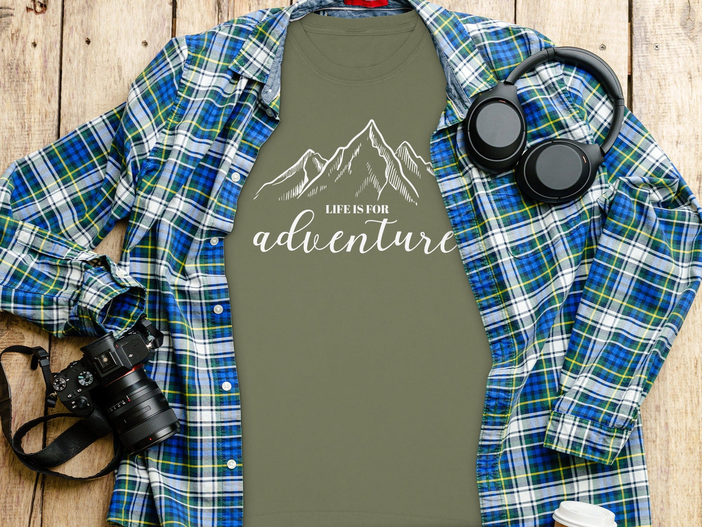 Life Is For Adventure Mountain Art Great Outdoors Long Sleeve T-Shirt